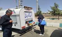 بازدید مسئول مرکز خدمات جامع سلامت آبسرد از موکب مستقر در ورودی شهر آبسرد
