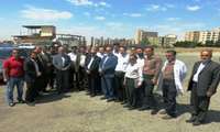 حضور دکتر عرشی در مرکز بهداشت رودهن ،جهت تحویل یک دستگاه آمبولانس جدید به پایگاه اورژانس 115